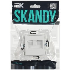 SKANDY Розетка компьютерная двойная RJ45 кат.5E SK-K03W арктический белый IEK