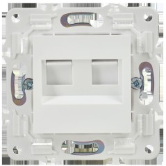 SKANDY Розетка компьютерная двойная RJ45 кат.5E SK-K03W арктический белый IEK