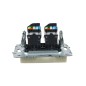 BRITE Розетка компьютерная двойная RJ45 кат.5E РК10-2-БрКр бежевый