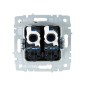 BRITE Розетка компьютерная двойная RJ45 кат.5E РК10-2-БрКр бежевый