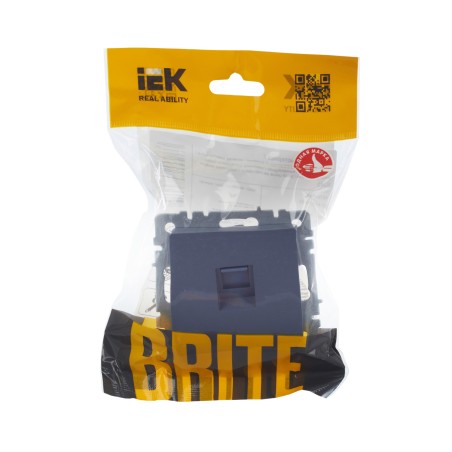 BRITE Розетка компьютерная RJ45 кат.5E РК10-БрМ маренго