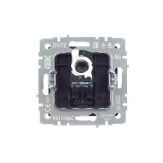 BRITE Розетка компьютерная RJ45 кат.5E РК10-БрС сталь