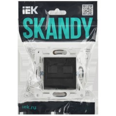 SKANDY Розетка компьютерная двойная RJ45 кат.5E SK-K03Bl черный IEK