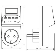 Розетка с таймером (недельная) 3500W/16A 230V, 61925(TM22)