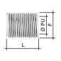 Ниппель M16x1,5, никелированная латунь