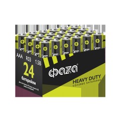 Элементы питания солевые R03 (AAA) ФАZА Heavy Duty (24 шт. в упаковке)