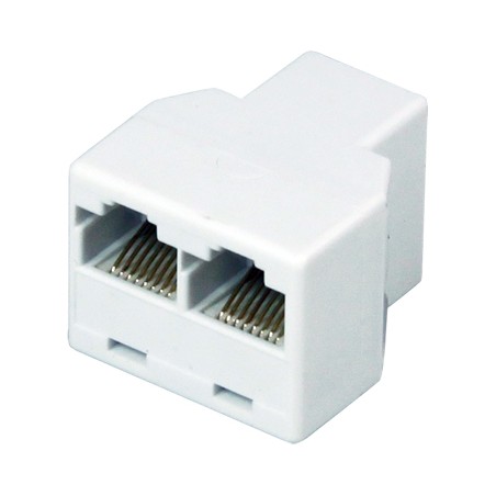 Двойник компьютерный RJ-45(8P-8C) (гнездо - 2 гнезда),