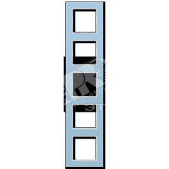 Рамка 5-я для горизонтальной/вертикальной установки Серия- ACreation Материал- стекло Цвет- серо-голубой