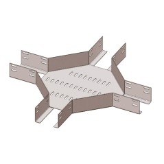 Лоток крестообразный перфорированный КМ 75х65 УТ1,5, оцинкованный лист, S1,5