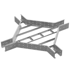 Крестообразный разветвитель для лестничного лотка ЛКР 400х160, толщ. 2,0 мм, Сендзимир цинк