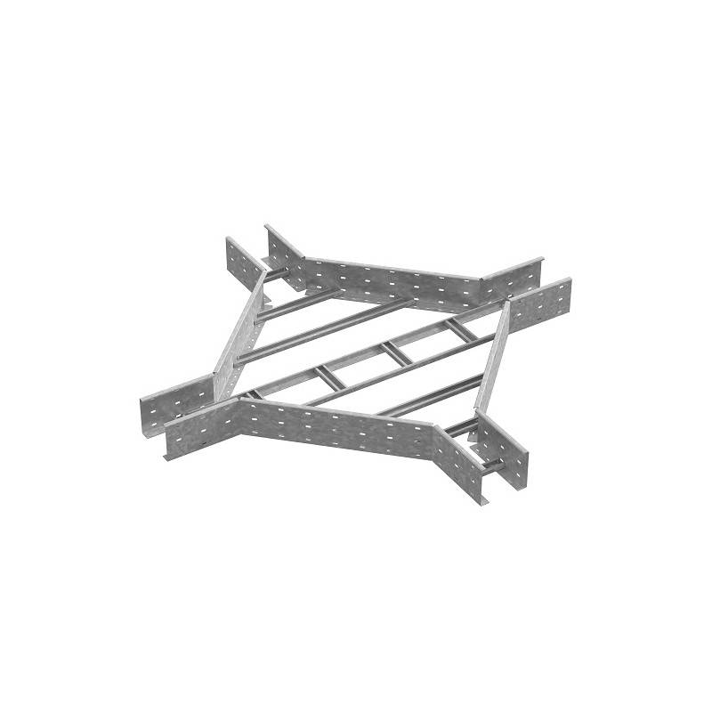 Крестообразный разветвитель для лестничного лотка ЛКР 400х160, толщ. 2,0 мм, Сендзимир цинк