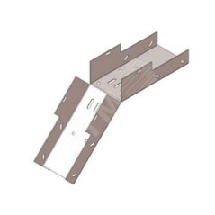 Лоток замковый глухой КСЗГ 100х65-45 УТ1,5 для поворота трассы вниз на 45, оцинкованный лист(толщина покрытия 10 -18 мкм) S1,0